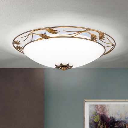 Ceiling light FLEUR 3xE27/60W/230V d. 50 cm bronze