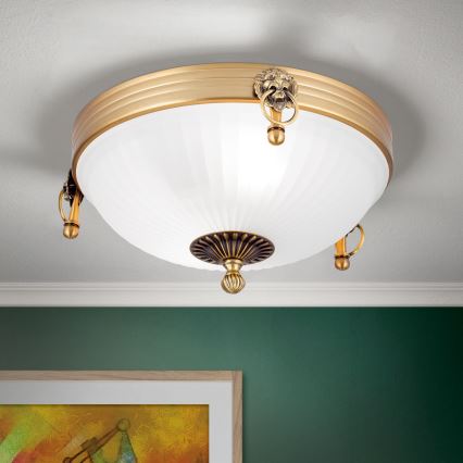 Ceiling light ROCCA 2xE27/60W/230V d. 31 cm bronze/white