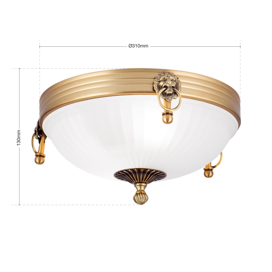 Ceiling light ROCCA 2xE27/60W/230V d. 31 cm bronze/white