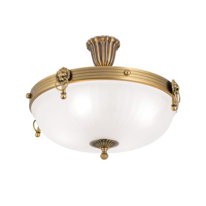 Surface-mounted chandelier ROCCA 4xE27/60W/230V d. 43 cm bronze/white