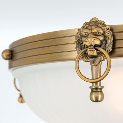 Surface-mounted chandelier ROCCA 4xE27/60W/230V d. 43 cm bronze/white