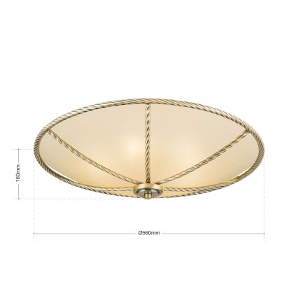 Ceiling light MAURO 5xE27/60W/230V d. 56 cm bronze