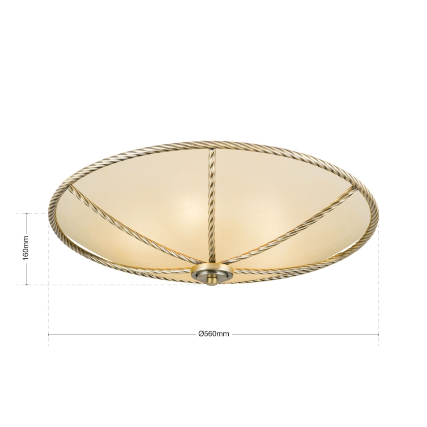 Ceiling light MAURO 5xE27/60W/230V d. 56 cm bronze