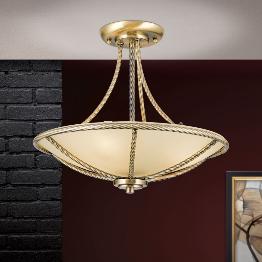 Chandelier on a pole MAURO 3xE27/60W/230V d. 42 cm bronze