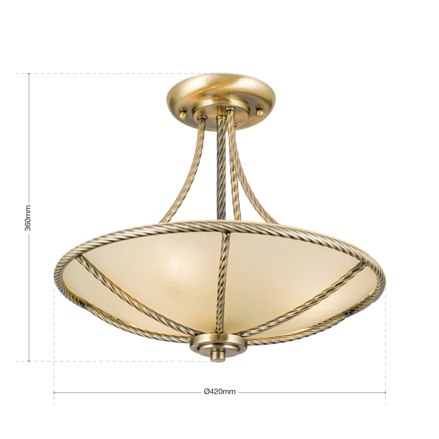 Chandelier on a pole MAURO 3xE27/60W/230V d. 42 cm bronze
