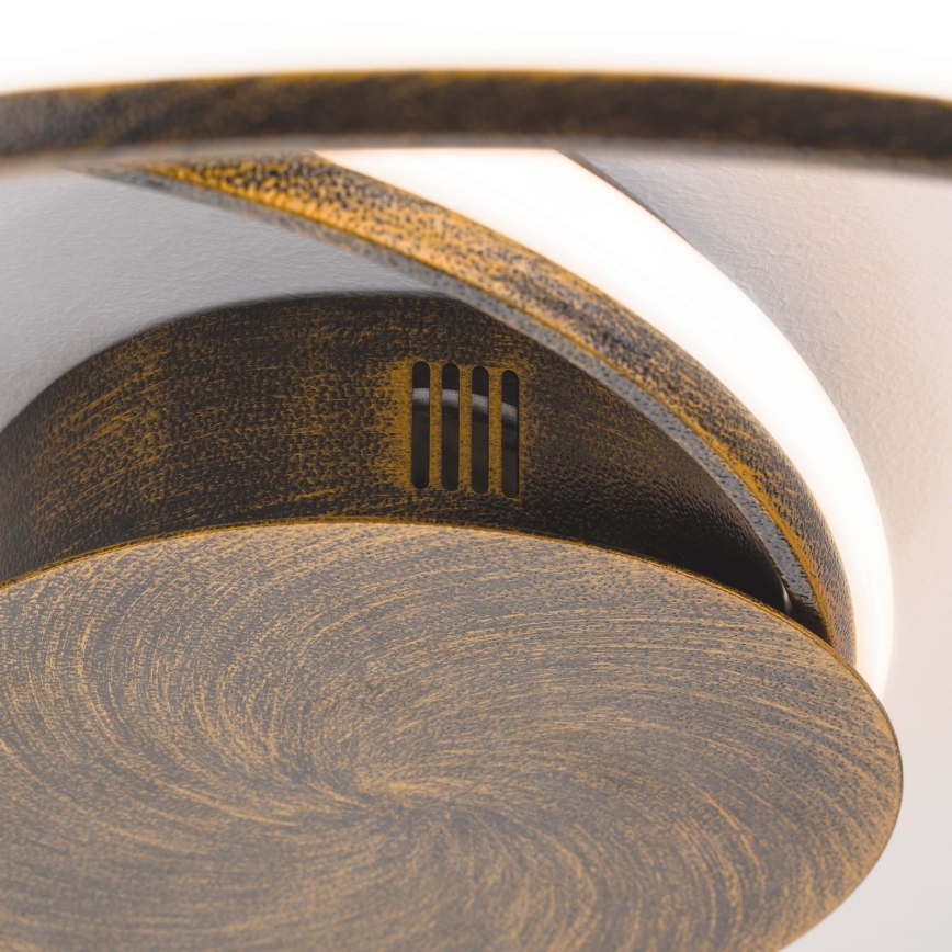 LED Dimmable ceiling light CIRCUS LED/30W/230V brown/patina