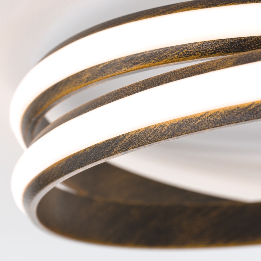 LED Dimmable ceiling light CIRCUS LED/30W/230V brown/patina