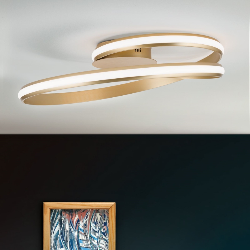LED Dimmable ceiling light CIRCUS LED/30W/230V gold