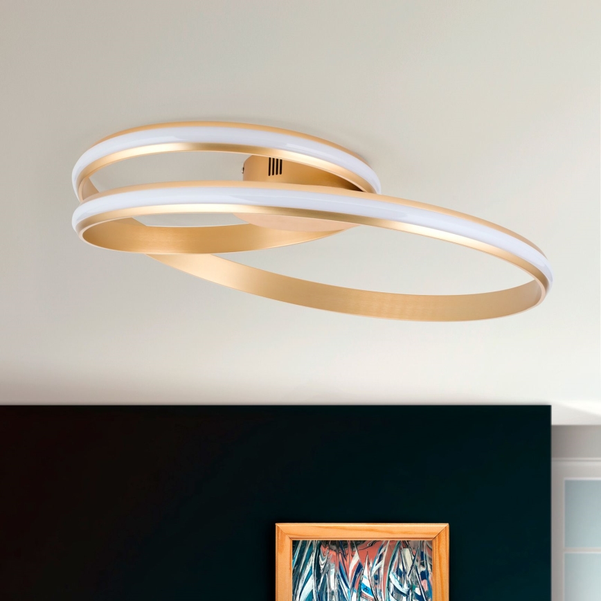 LED Dimmable ceiling light CIRCUS LED/30W/230V gold