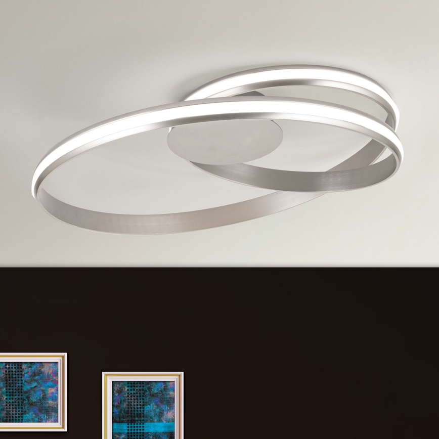 LED Dimmable ceiling light CIRCUS LED/30W/230V silver