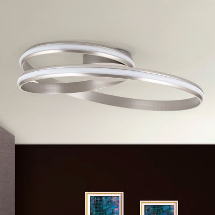 LED Dimmable ceiling light CIRCUS LED/30W/230V silver