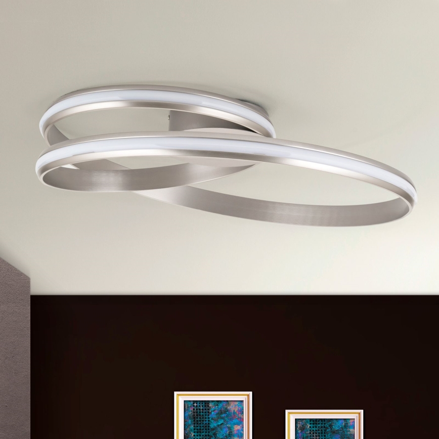LED Dimmable ceiling light CIRCUS LED/30W/230V silver