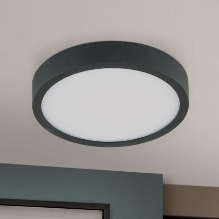 LED Ceiling light BULLY LED/12W/230V d. 14 cm black