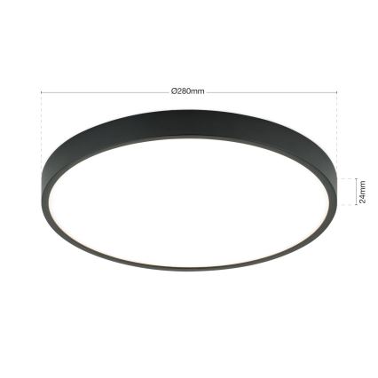 LED Ceiling light BULLY LED/28W/230V d. 28 cm black