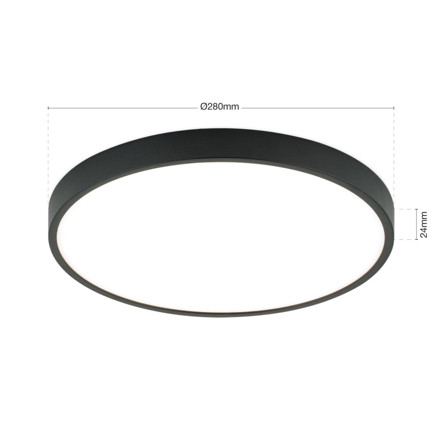 LED Ceiling light BULLY LED/28W/230V d. 28 cm black