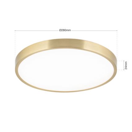 LED Ceiling light BULLY LED/28W/230V d. 28 cm gold