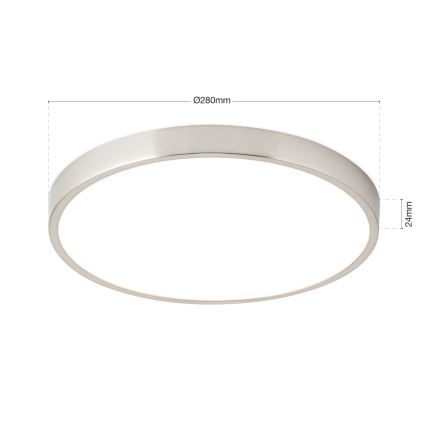 LED Ceiling light BULLY LED/28W/230V d. 28 cm matte chrome