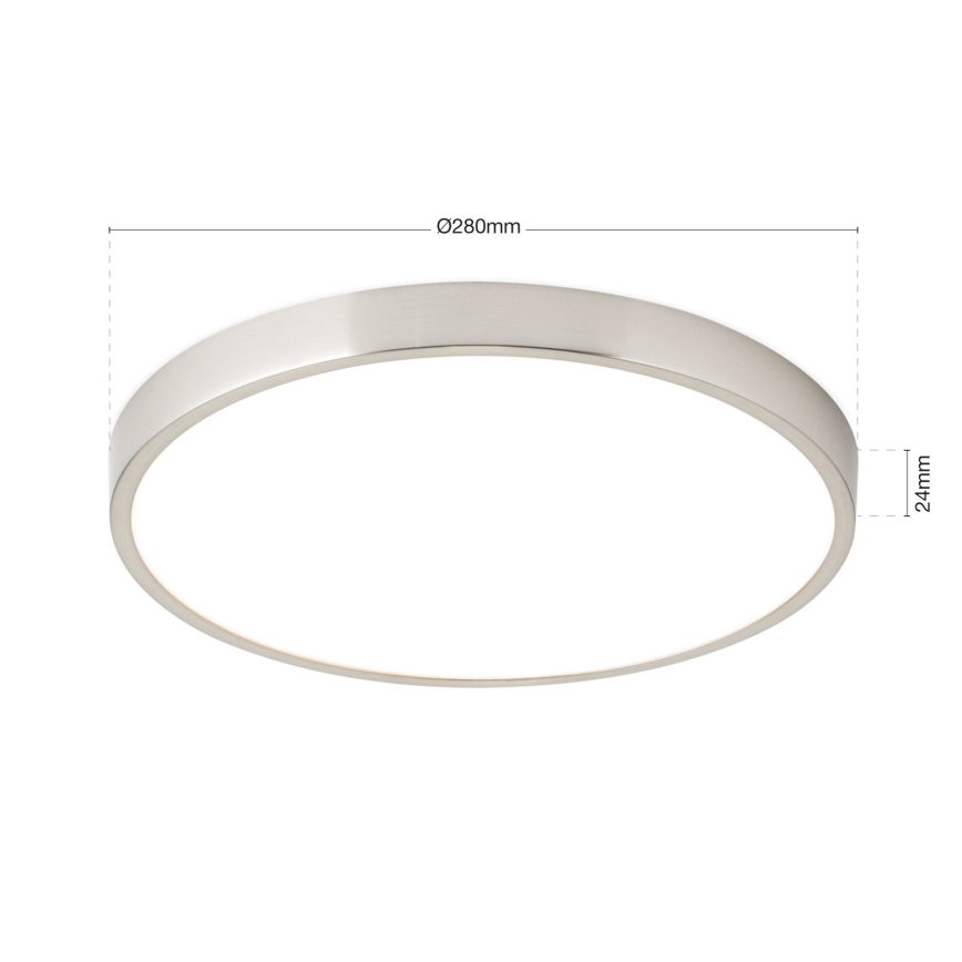 LED Ceiling light BULLY LED/28W/230V d. 28 cm matte chrome