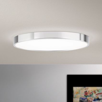 LED Ceiling light BULLY LED/28W/230V d. 28 cm shiny chrome