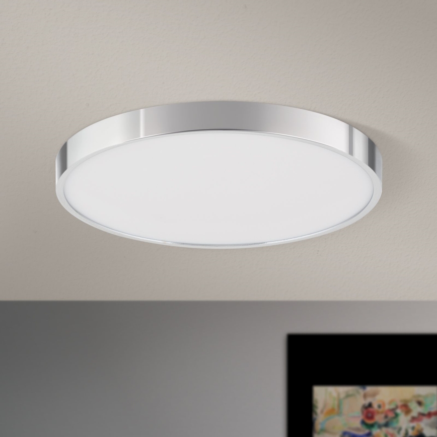 LED Ceiling light BULLY LED/28W/230V d. 28 cm shiny chrome