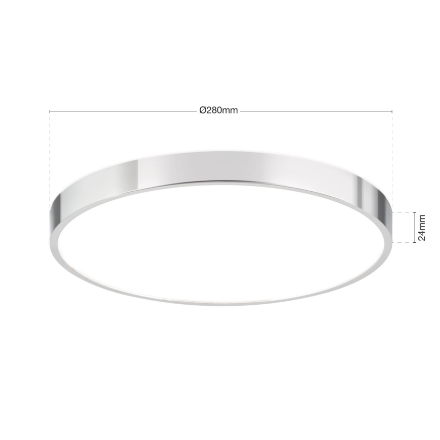 LED Ceiling light BULLY LED/28W/230V d. 28 cm shiny chrome
