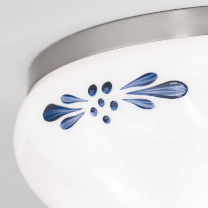 Ceiling light LANDHAUS 1xE27/60W/230V d. 21 cm matte chrome/white
