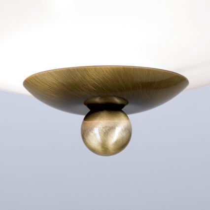 Ceiling light LANDHAUS 1xE27/60W/230V Ø 21 cm bronze/white/blue