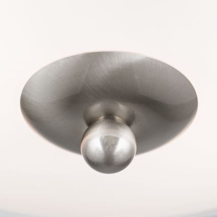 Ceiling light LANDHAUS 2xE27/60W/230V Ø 28 cm matte chrome/white/blue