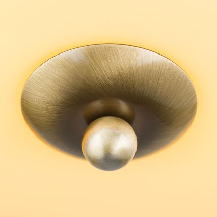Ceiling light LANDHAUS 2xE27/60W/230V diam. 28 cm brass/beige/green