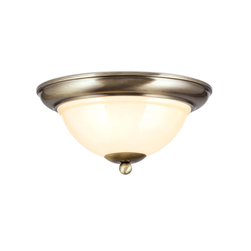 Ceiling light AUSTRIAN OLD LAMP 2xE27/60W/230V d. 27 cm bronze/beige