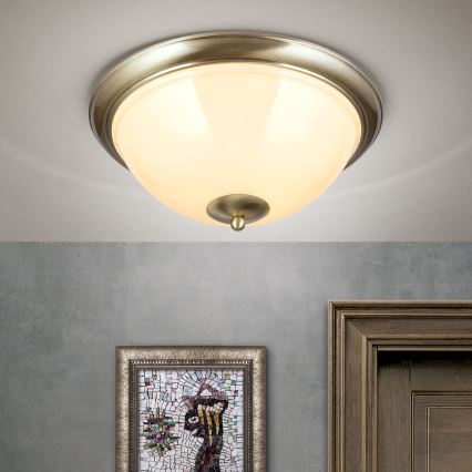 Ceiling light AUSTRIAN OLD LAMP 3xE27/60W/230V d. 50 cm bronze/beige