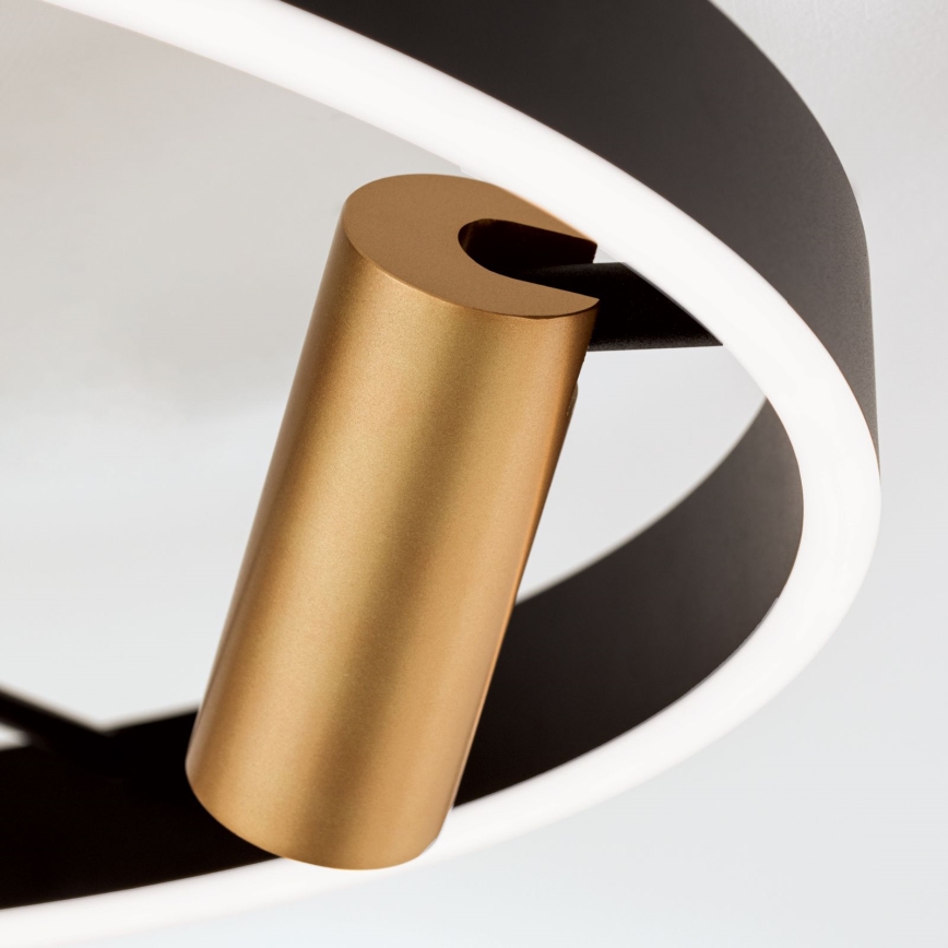 LED Dimmable ceiling light BERLIN LED/50W/230V black/gold