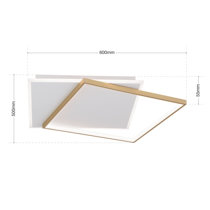 LED Dimmable ceiling light EMANUEL LED/50W/230V white/gold