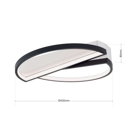 LED Dimmable ceiling light OLGA LED/28W/230V black/white