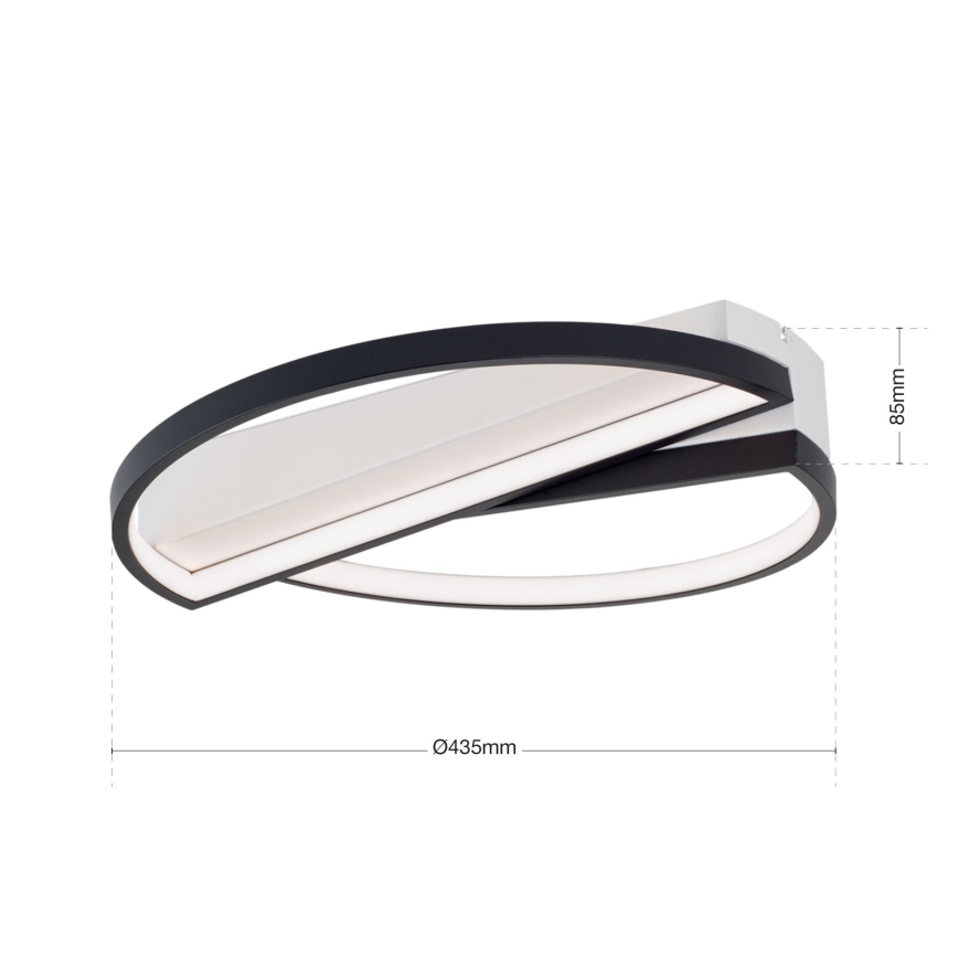 LED Dimmable ceiling light OLGA LED/28W/230V black/white