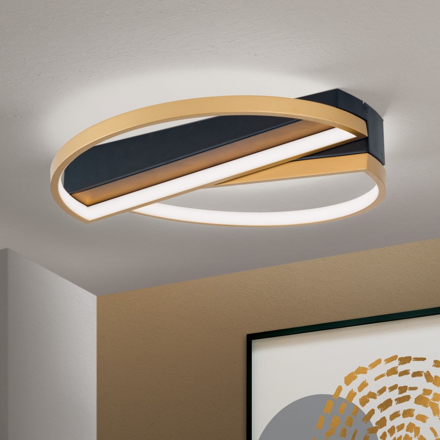 LED Dimmable ceiling light OLGA LED/28W/230V gold/black