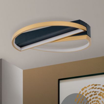 LED Dimmable ceiling light OLGA LED/28W/230V gold/black