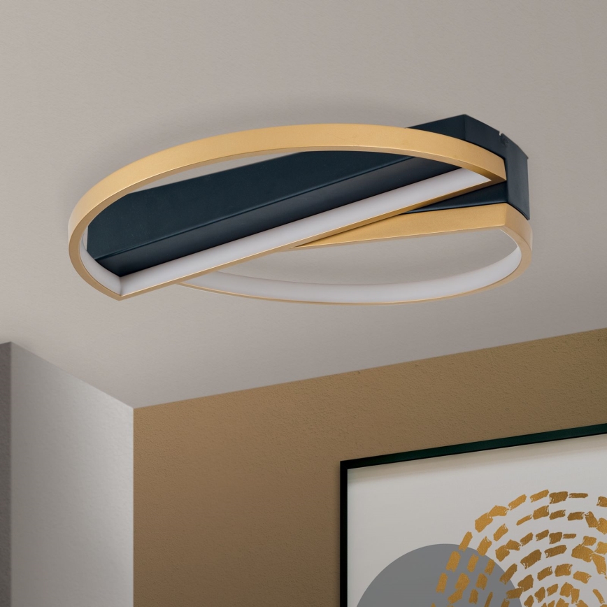 LED Dimmable ceiling light OLGA LED/28W/230V gold/black