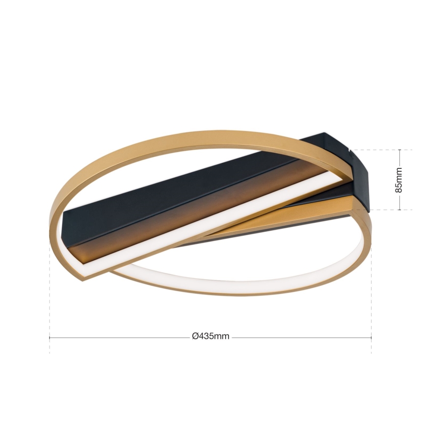 LED Dimmable ceiling light OLGA LED/28W/230V gold/black
