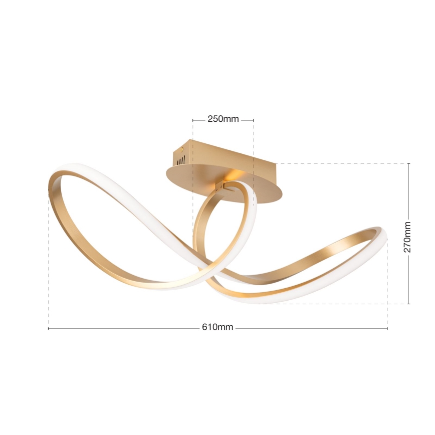 LED Dimmable surface-mounted chandelier CIRCUS LED/30W/230V gold