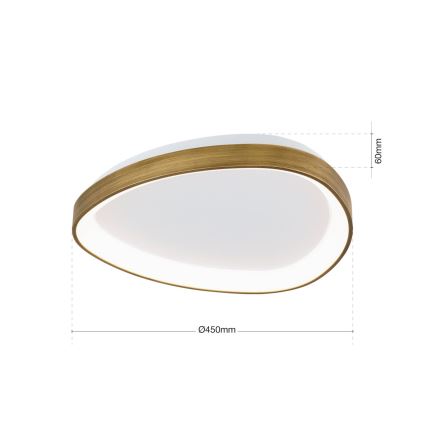 LED Ceiling light CHARLIE LED/35W/230V d. 45 cm gold