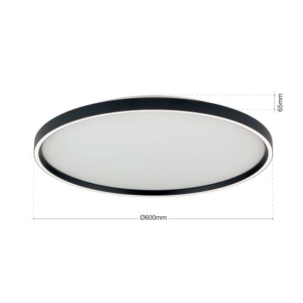 LED Dimmable ceiling light MASCA LED/47W/230V 2700/3350/4000K d. 60 cm black