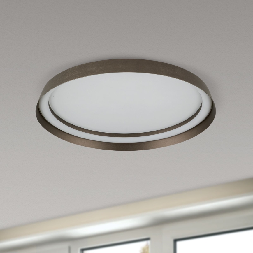 LED Dimmable ceiling light MANTA LED/38W/230V 2700/3000/4000K d. 45 cm brown