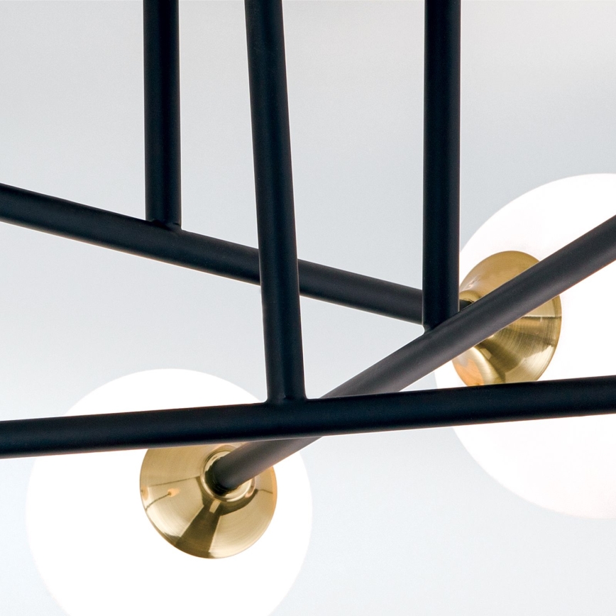 Surface-mounted chandelier SNOWWHITE 6xG9/20W/230V d. 84 cm black/gold