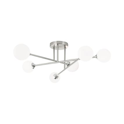 Surface-mounted chandelier SNOWWHITE 6xG9/20W/230V d. 84 cm matte chrome