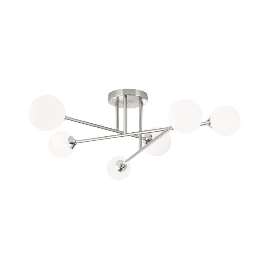 Surface-mounted chandelier SNOWWHITE 6xG9/20W/230V d. 84 cm matte chrome