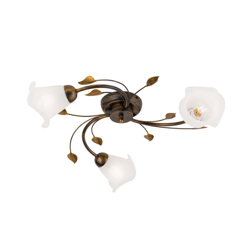 Surface-mounted chandelier SISI 3xE14/40W/230V d. 60 cm bronze/patina
