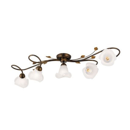 Surface-mounted chandelier SISI 5xE14/40W/230V bronze/patina
