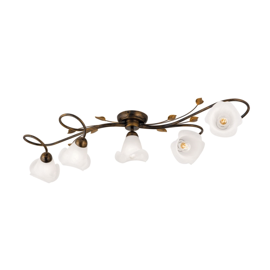 Surface-mounted chandelier SISI 5xE14/40W/230V bronze/patina
