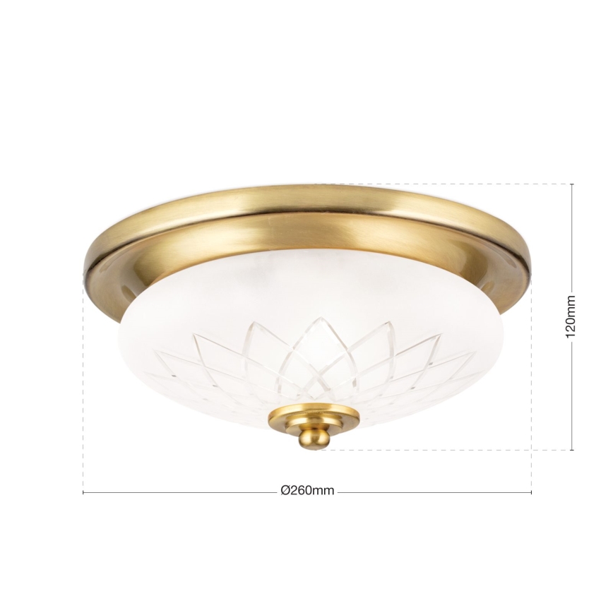 Ceiling light PORTO 1xE27/40W/230V d. 26 cm gold